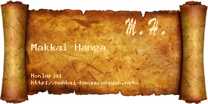 Makkai Hanga névjegykártya